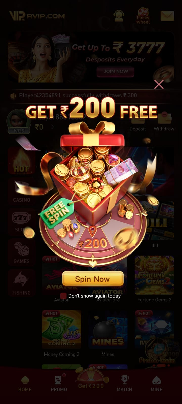 RVIP Game - Play Online Casino and Betting for Real Money screenshot 2